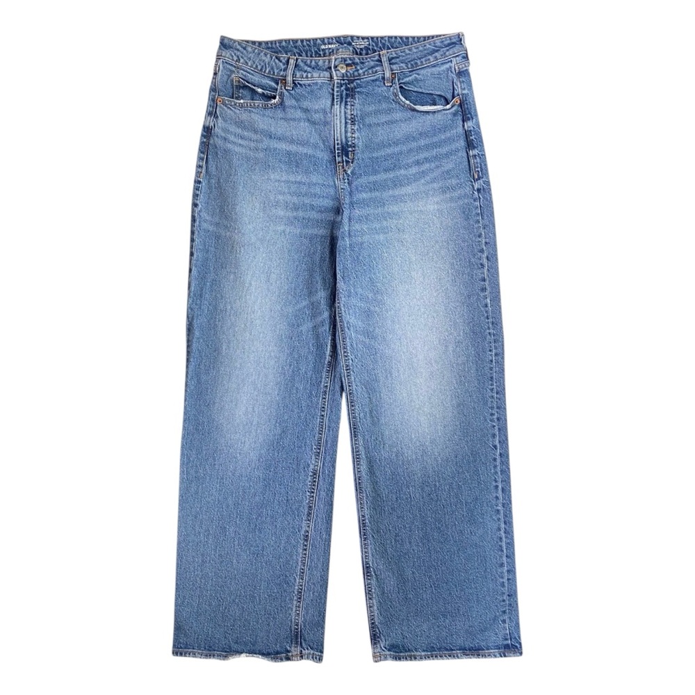 Old Navy Jeans Women’s Size 14 High Rise Sky Hi Wide Leg Medium Blue Denim Pants
